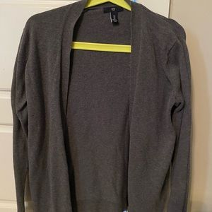 Gray Gap Cardigan
